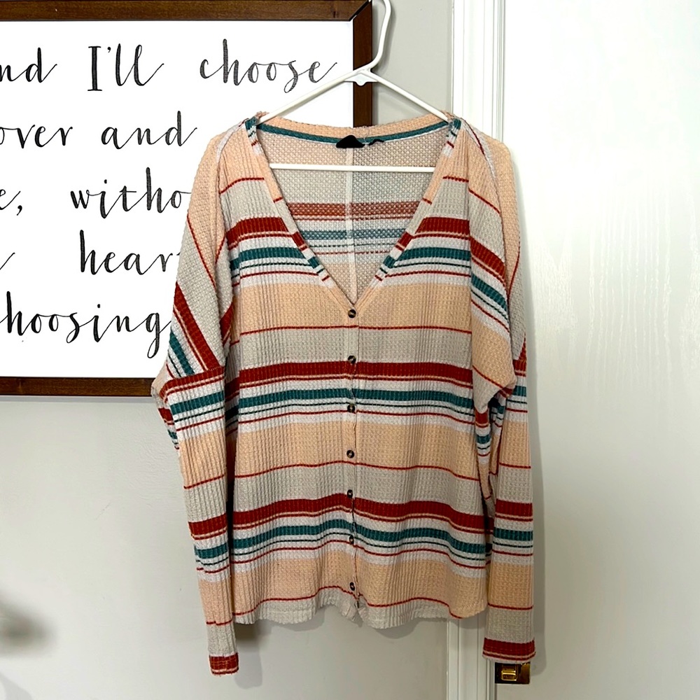 Stripped Button Up Shirt from Urban Outfitters